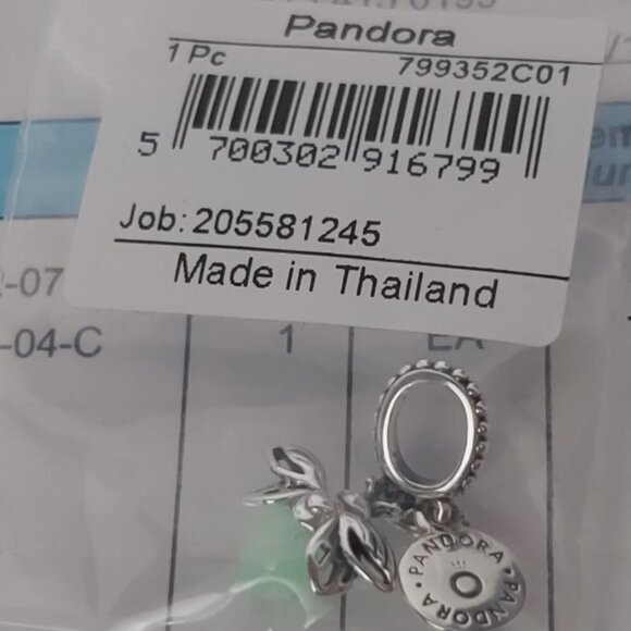 Authentic PANDORA Sterling Silver Glow-in-the-dark Firefly Dangle 799352C01 - Picture 3 of 9